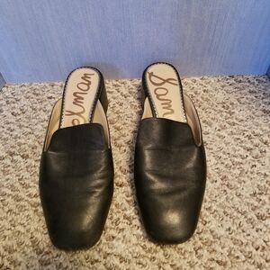 Sam Edelman Women's Size 8.5 Black Adair Block Heel Mules